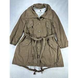 Daughters of the Liberation Brown Cotton Utility Jacket Origami Lining Large L